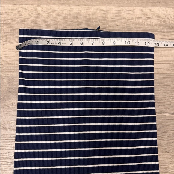 Polo Ralph Lauren Navy Blue and White Stripes Pencil Skirt - Picture 4 of 9